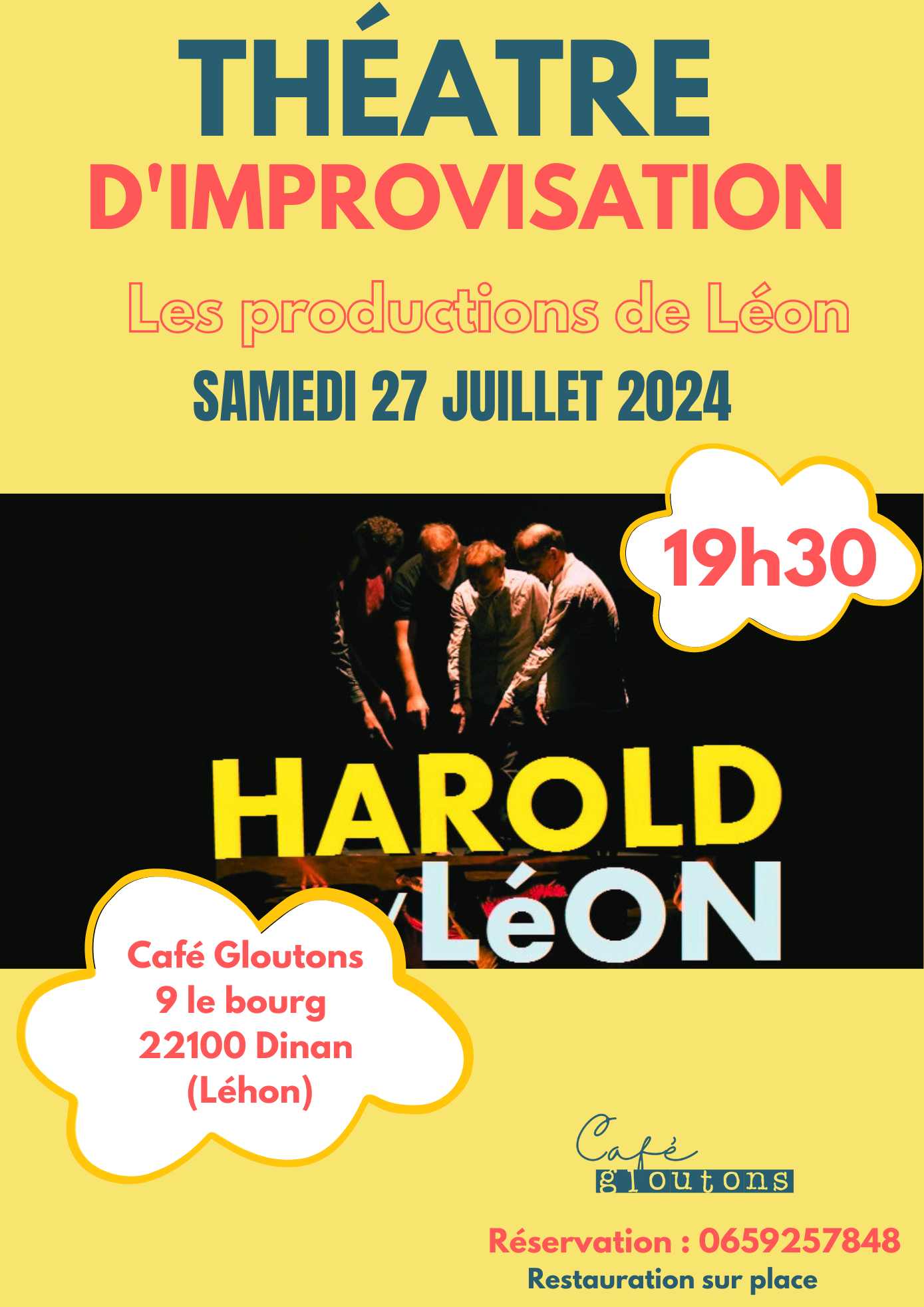 Harold Léon, Théâtre d'improvisation au Café Gloutons Dinan